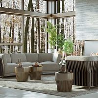 Contemporary side table BUCI solid woodroundhome