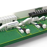 Mixed waste treatment plant bulkyMSWautomated