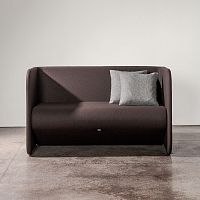 Contemporary sofa HUGfabricbrown2-person