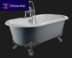 Oval bathtub BRIGHTONwith legscast ironwhite