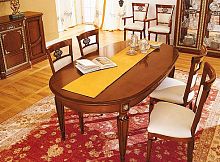 Traditional dining table CAPRI woodenovalhome