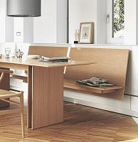 Contemporary bench c3oakwalnutcherrywood