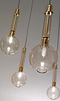 Pendant lamp AMPOLLAbrassglasscontemporary