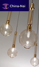 Pendant lamp AMPOLLAbrassglasscontemporary