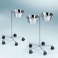 Double bin surgical basin stand 542 16 seriestrolley-mountedstainless steel