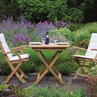 Contemporary table MALAGAteakteak baserectangular