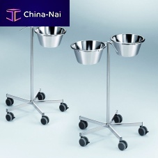 Double bin surgical basin stand 542 16 seriestrolley-mountedstainless steel