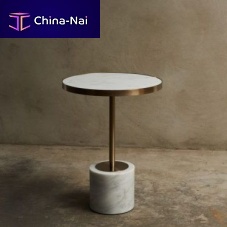 Contemporary side table LOTOmetalmarblecement