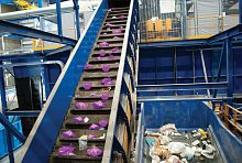Organic waste treatment plant mixed