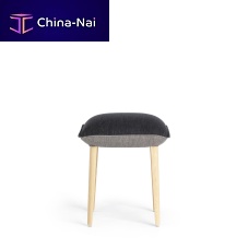 Contemporary stool SOFT STOOL BI H47 -Aleatherwooden baseupholstered
