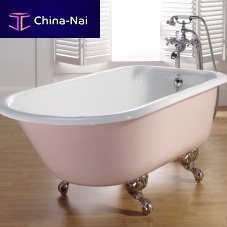Oval bathtub 1030 - 1050 - 1070with legscast ironwhite