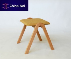 Contemporary stool Awoodenupholsteredstackable