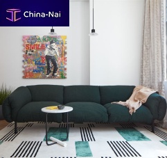 Contemporary sofa ZA:ZAfabricblackgreen