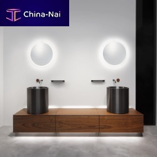 Double washbasin cabinet ABC02free-standingstainless steeldesign