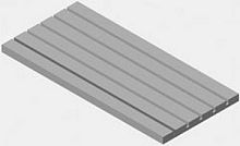 T clamping plate grooved