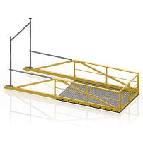 Unloading platform mobilefor construction siteheavy equipment
