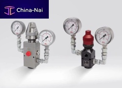 Chemical product pressure regulator lubriLinediaphragmpistonsingle-stage