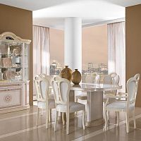 Classic dining table NEW PAMELA walnutlacquered woodmahogany