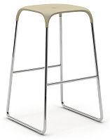 Contemporary bar stool BOBOpolypropylenechrome steel basepainted steel base