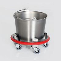 Trolley-mounted surgical basin stand MCM-54 seriesstainless steel