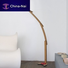 Floor-standing lamp ELEMENTAL bamboooriginal designcorded