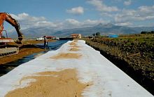 Woven geotextile MACTEX ® polypropylene fiberunder-paving drainagefor sub-paving