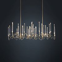 Contemporary chandelier IL PEZZO 3crystalbrassbronze