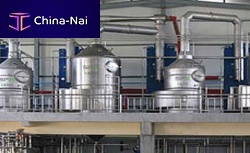 Falling film evaporator plateprocessfor liquids