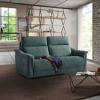 Contemporary sofa Dandyfabricleathergreen