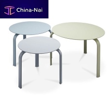 Scandinavian style side table NESTwood veneerlaminateround