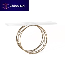 Contemporary side table HALOcrystalbrassacrylic