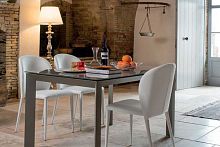 Contemporary dining table T48 SPRINTglassmetalrectangular