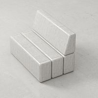 Contemporary bench KERVE fiber-reinforced concretewith backrestwithout armrests