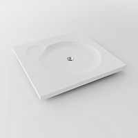 Square shower base EROSION-SH01raisedSolid Surfacenon-slip