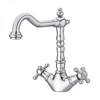 Double-handle washbasin mixer tap 211799/213190countertopchromed metalbathroom