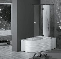 Corner bathtub-shower combination WAP BOXbuilt-inacrylic