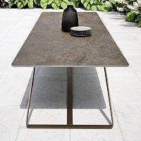 Contemporary dining table KOLONAKIHPLceramicsteel base