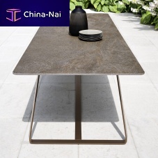 Contemporary dining table KOLONAKIHPLceramicsteel base