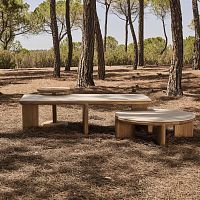 Contemporary coffee table AMANUceramicteak baserectangular