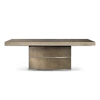 Contemporary table MPLACEwoodenleather baserectangular