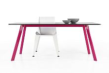 Contemporary dining table LORIKEETpainted metalconcreterectangular