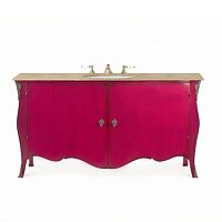 Free-standing washbasin cabinet GRACEoakmahoganyhand-painted wood