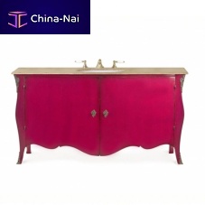 Free-standing washbasin cabinet GRACEoakmahoganyhand-painted wood