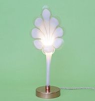 Table lamp PISTILpolished copperblown glassclassic