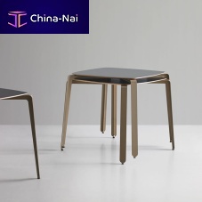 Contemporary table CUAplywoodmetal baserectangular