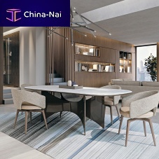 Contemporary table Blues woodenmetalmarble