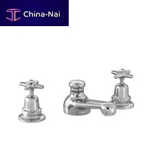 Double-handle shower mixer tap 3256for bathtubcountertopchrome-plated brass