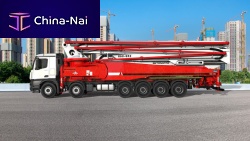 Mobile truck-mounted concrete pump H68-6RZfor constructionelectric