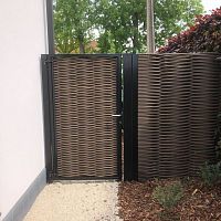Galvanised steel garden gate WOODSCAPEsynthetic fiber