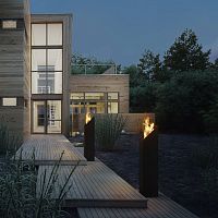 Floor-mounted garden torch PATHsteel